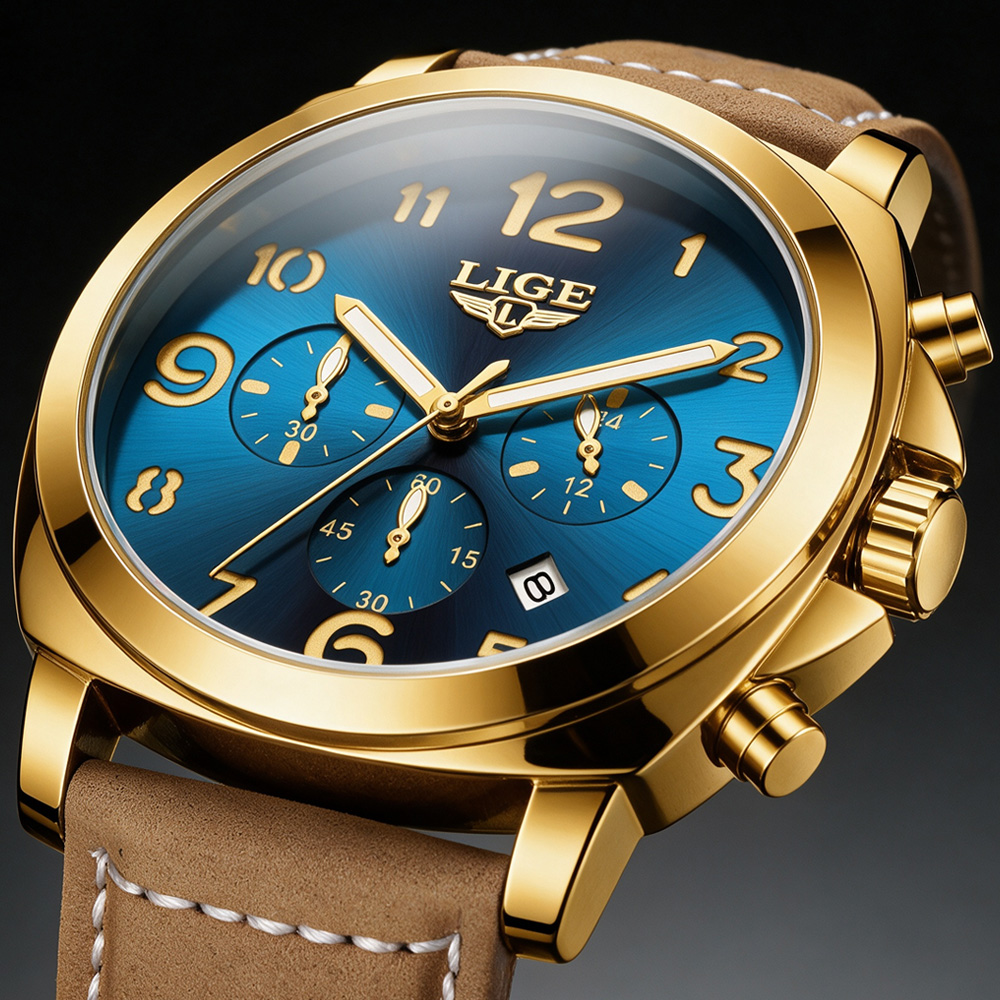 LIGE Fashion Mens Watches Top  - огляд і ціна Luxury Watch Maker