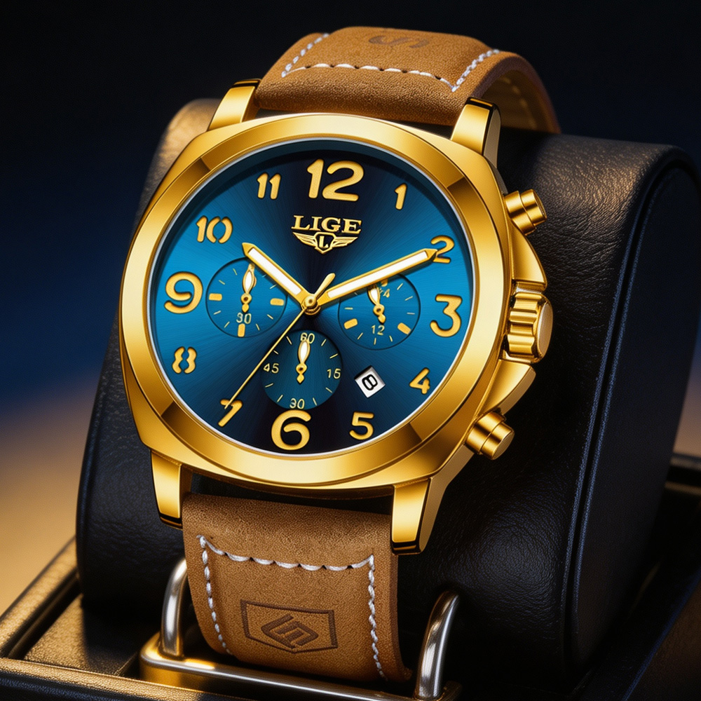 LIGE Fashion Mens Watches Top  - огляд і ціна Luxury Watch Maker