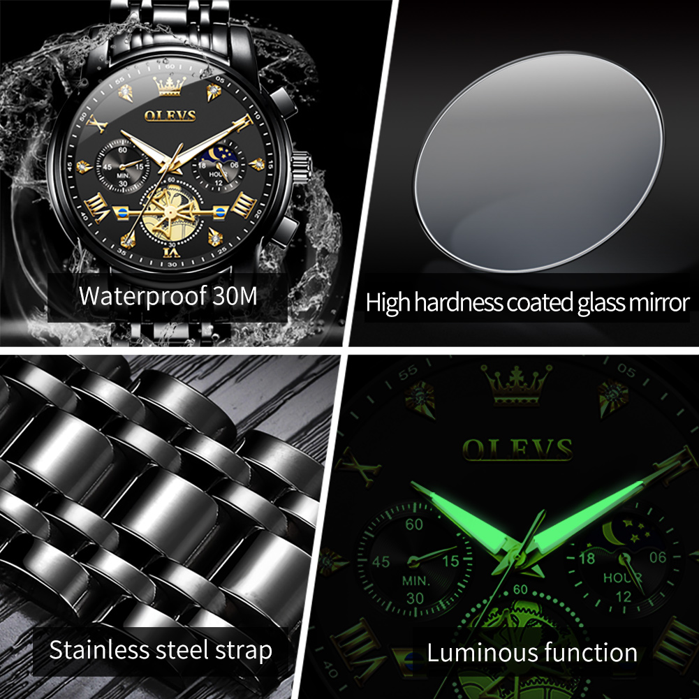 OLEVS Brand New Luxury Chronog - огляд і ціна Luxury Watch Maker