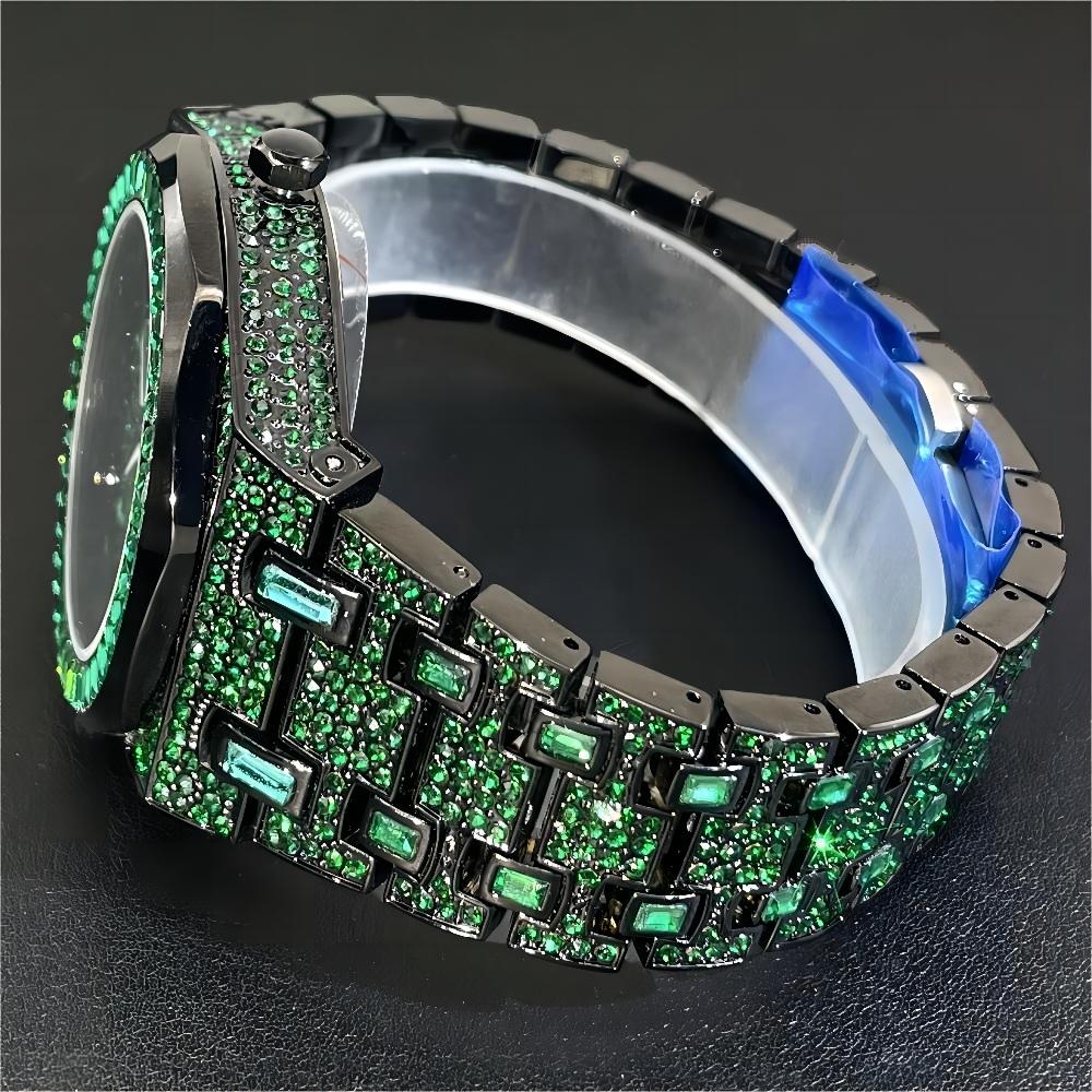 2024 Hip Hop Green Diamond Wat - огляд і ціна Luxury Watch Iceberg