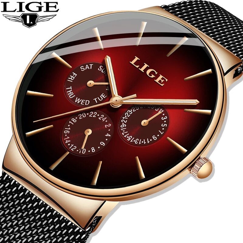 New LIGE Fashion Mens Watches  - огляд і ціна Luxury Watch Top 10