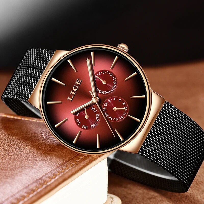 New LIGE Fashion Mens Watches  - огляд і ціна Luxury Watch Top 10