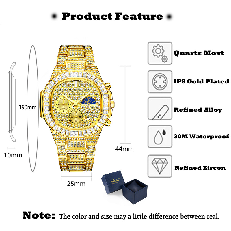 MISSFOX Luxury Gold Watches Me - огляд і ціна Luxury Watch Iceberg